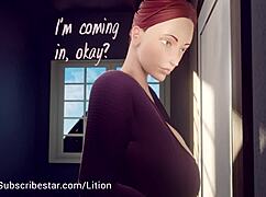 Милф утешает парня фута-на-мужчине и сосанием!