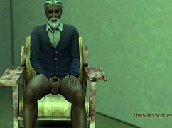 Kinky gastheer gluurt naar vrouw die doucht in The Sims 4