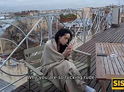 hey, sisporn guy catches his stepsister smoking and just fucks her for some quick sex 😏