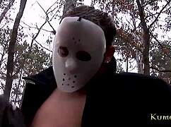 Kumalott 18+ blondin tillfångatagen för hård anal utomhus