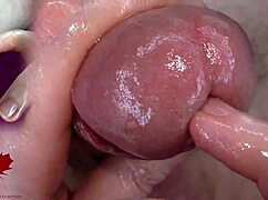 와, 슈퍼 클로즈업 귀두 플레이, 확장기로... 너무 격렬해!