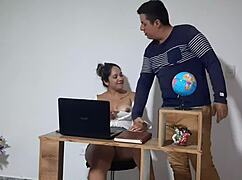 จับได้เลขานุการสลัดหีแรงในออฟฟิศ