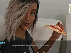 Blond ung tjej Harper och Natalie flörtar vilt i lägenhet