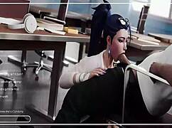 Плохая ученица Кайса наказана тремя огромными членами