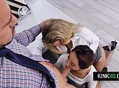 Man, Isabella Nice και Isabelle Deltore γαμάνε τον αφεντικό σκληρά! 😍