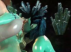 Wow! Futa3Dx Tomb Raider wird von frechen Höhlen-Trollen hart durchgefickt und im Zug gefickt in wildem Dreier!