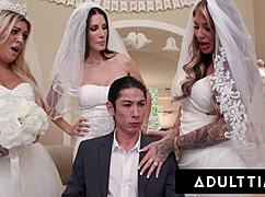 Adult Time - Velike sise MILF neveste dominiraju organizatorom venčanja