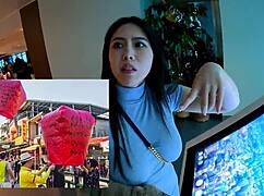 哇！POV vlog与性感台湾模特326n H展示巨大奶子和屁股