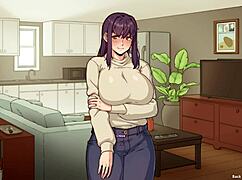 Фута с большими сиськами жестко ебет горячую подругу в дикой хентай игре