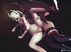 lesbian zombie fucks her girlfriend hard and wild 😈