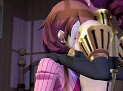 Takeba and Mitsuru explore lesbian hentai desires in steamy 3D action.