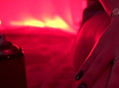 Sexy Colombian teen gives intense blowjob at red lights with natural tits