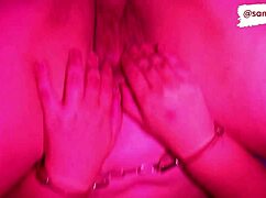 girlfriend with big features begged for pleasant experience while restrained