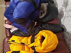 I messed up the north face baltoro leather sofa fun with four down jackets