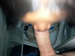 I invaded the bathroom and fucked my hot Angolan sister-in-law who loves huge cocks in her husband's absence.