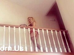 blonde girl in interracial encounter