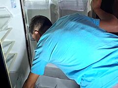 Late Night Fridge Buyer Gets Intense Anal Assfucking