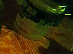 The master masturbates his cock