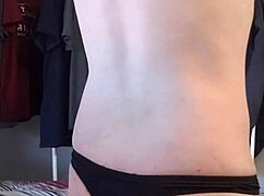 gay boy models new underwear in detailed view