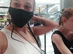 Latina Venusss model intensely masturbates to orgasm on plane