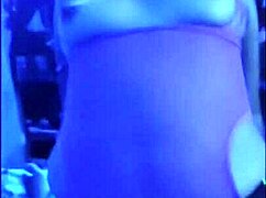 Plump Latina Milf Enjoys Neon Party Vibes