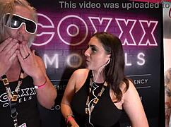 i chat with valentina bellucci at miami exxxotica 2022 coxxx models booth interview.