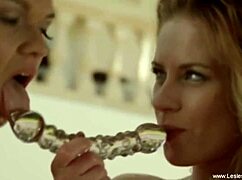 wife stretches pussy with deep purple dildo and cums 😍