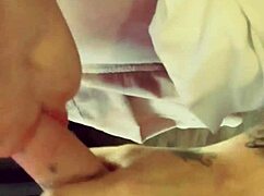 Redhead Amateur Couple's Dildo Ride and Blowjob