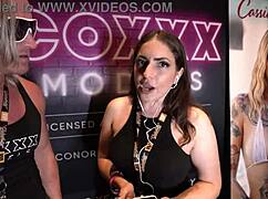 i chat with valentina bellucci at miami exxxotica 2022 coxxx models booth interview.
