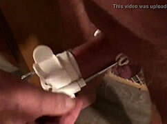 Redhead Solo Uses Toys for Intense Stretching Session