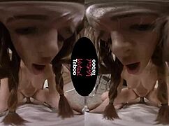 Virtual Taboo Blowjob Without Protection In Shaved Brunette POV