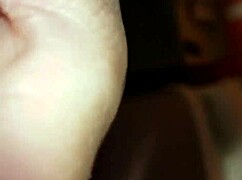 Pretty teen girl inserts toy into wet puffy muff