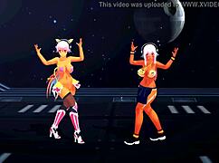 yoiyoi kokon girls dancing half naked, feeling erotic vibes