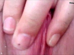 She's masturbating outdoors in closeup