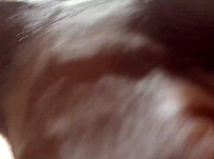 Chubby ebony milf sucks dick and swallows cum