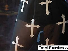 hot goth dani masturbates her pussy