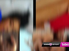 British Blonde Rips Clothes In Office Striptease