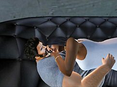 Passionate encounter in a fantasy world with interracial cartoon characters