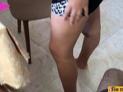 Homemade doggystyle with girlfriend's big ass and pussy, almost cumming inside.