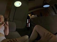 In this virtual taboo, the shaved blonde gets punished with masturbation until orgasm.