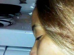 Ebony chick delivers deepthroat blowjob on monster cock!