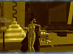 Bound in bondage while dancing