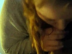 teen bitch giving sloppy blowjob for fun