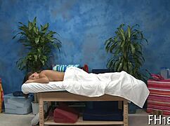 A cheerful massage session comes to a relaxing end