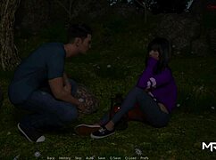Anime couple engages in 69 under stars