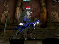 Kyrstal Lok Receives Blowjob and Spanking in Christmas Rebirth Scene