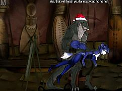 Kyrstal Lok Receives Blowjob and Spanking in Christmas Rebirth Scene