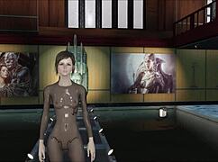 Fallout 4 Brunette in Sexy Multicolored Fashion!