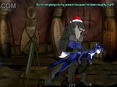 Kyrstal Lok Receives Blowjob and Spanking in Christmas Rebirth Scene