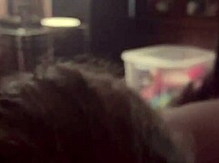 my fat friend sucks my dick in a sloppy blowjob